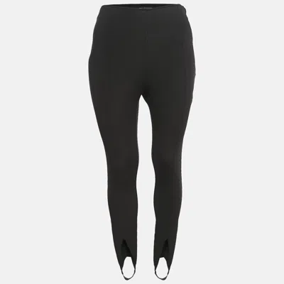 Pre-owned Saint Laurent Black Stretch Knit Stir Up Leggings S