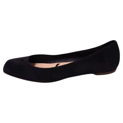 Pre-owned Saint Laurent Black Suede Ballet Flats - Eu 37