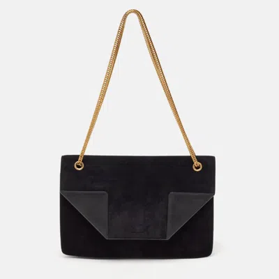 Pre-owned Saint Laurent Black Suede Medium Betty Shoulder Bag