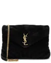 Saint Laurent Black Suede Monogram Loulou Chain Medium Shoulder Bag (authentic Pre-loved) In Black