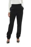 Saint Laurent Wool Slim-fit Trousers In Black