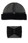 Saint Laurent Viscose Hat Headband And Choker Set In Black