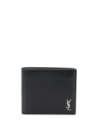SAINT LAURENT BLACK TINY CASSANDRA WALLET