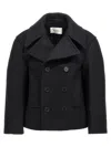 Saint Laurent Oversize Pea Coat In Black