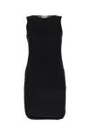Saint Laurent Mini Abito In Tulle Nero Donna In Black