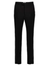 Saint Laurent Wool Trousers With Pinstripes And Pockets In Black