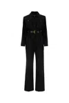 Saint Laurent Black Twill Jumpsuit In Noir