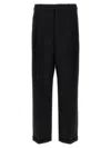 Saint Laurent Black Crepe Wide-leg Pant In Black