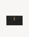 Saint Laurent Black Uptown Cassandre Clutch