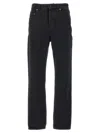 Saint Laurent Carrot-fit Jeans With A Washed Effect In Black
