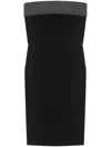 Saint Laurent Bandeau Tube Dress In Black