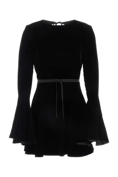 Saint Laurent Black Velvet Mini Dress