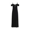 Saint Laurent Black Viscose Casual Dress In Black