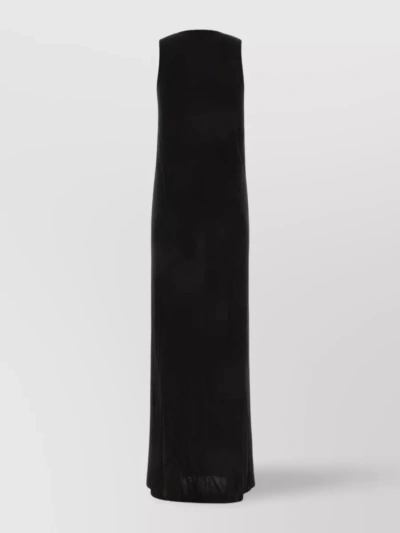 Saint Laurent Black Viscose Long Dress