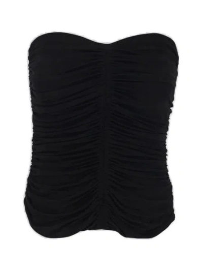 SAINT LAURENT SAINT LAURENT BLACK VISCOSE TOP