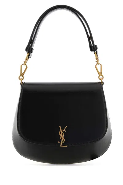 SAINT LAURENT WOMEN BLACK VOLTAIRE SHOULDER BAG, ONESIZE LUXURY SHOULDER BAGS FOR WOMEN DARVEYS
