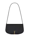 Saint Laurent Voltaire In Box Curved-handle Leather Shoulder Bag In Black
