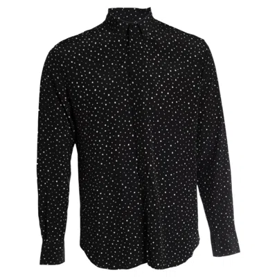 Pre-owned Saint Laurent , Black White Paint Splash Shirt 2019