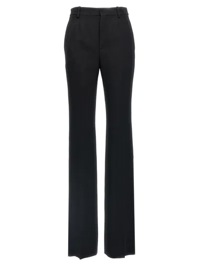 SAINT LAURENT BLACK FLARED TROUSERS