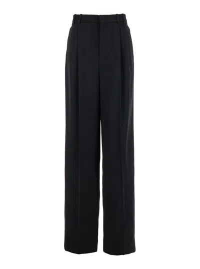 SAINT LAURENT BLACK WIDE LEG PANT