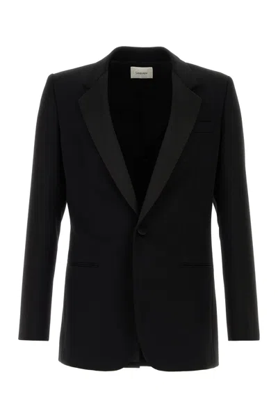 SAINT LAURENT BLACK WOOL BLAZER