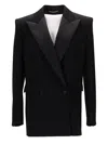 Saint Laurent Certified Wool Tuxedo Blazer With Silk Lining