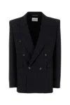 Saint Laurent Certified Wool Tuxedo Blazer With Silk Lining
