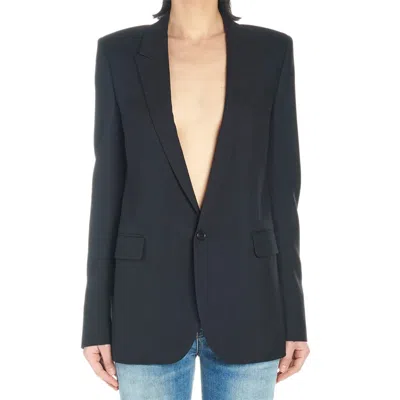 SAINT LAURENT SAINT LAURENT BLACK WOOL BLAZER