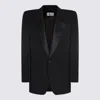 Saint Laurent Peak-lapel Single-breasted Blazer In Black