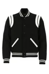 Saint Laurent Men Teddy Varsity Bomber Jacket
