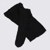 Saint Laurent Black Wool Collant Socks In Black