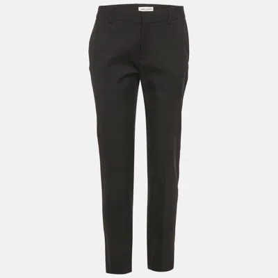 Pre-owned Saint Laurent Black Wool Formal Trousers M
