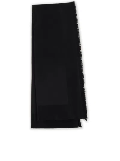 Saint Laurent Black Wool Foulards
