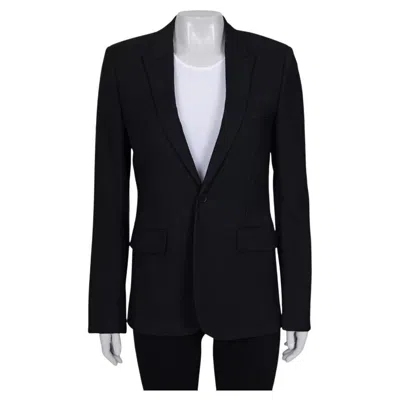 Pre-owned Saint Laurent Black Wool Jacket - Women's It44/l