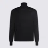Saint Laurent Black Wool Knitwear In Black