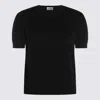 Saint Laurent Black Wool Knitwear In Black