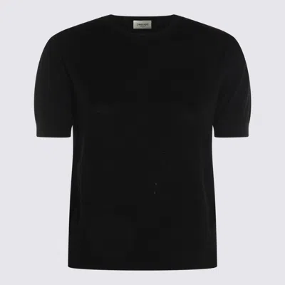 SAINT LAURENT BLACK WOOL KNITWEAR