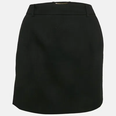 Pre-owned Saint Laurent Black Wool Mini Skirt M