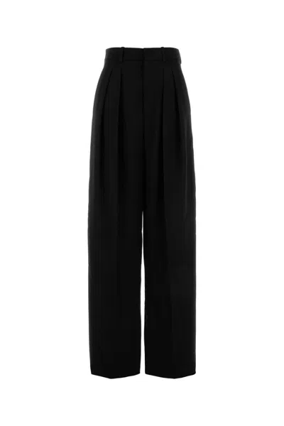 SAINT LAURENT BLACK WOOL PANT