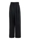 Saint Laurent Wool Trousers With Wide Leg And Pleats