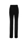 Saint Laurent Straight Trousers With Pleats And Pockets In Black