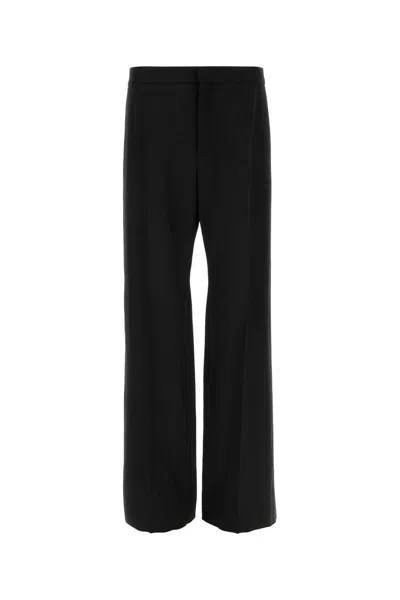 Saint Laurent Black Wool Pant In Nero