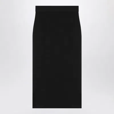 Saint Laurent Black Wool Pencil Skirt