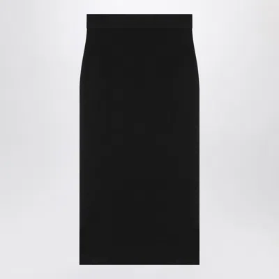 Saint Laurent Black Wool Pencil Skirt