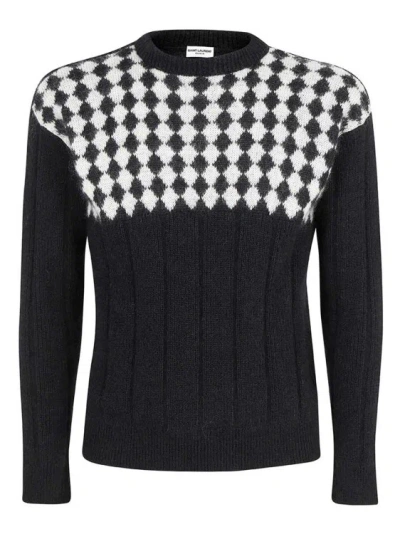 Saint Laurent Black Wool Pullover