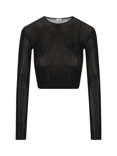 Saint Laurent Black Wool Pullover For Women
