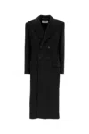 Saint Laurent Wool-blend Twill Chesterfield Coat In Black