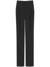 Saint Laurent High Waist Straight Leg Pants In Black