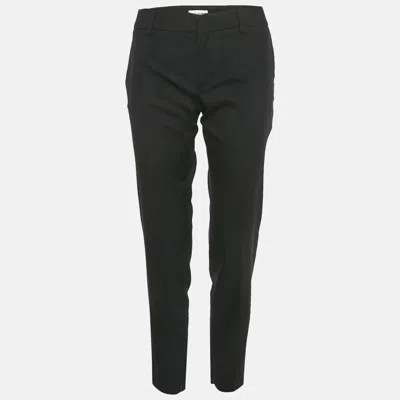 Pre-owned Saint Laurent Black Wool Trousers M