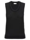 Saint Laurent Women Wool Vest In Black